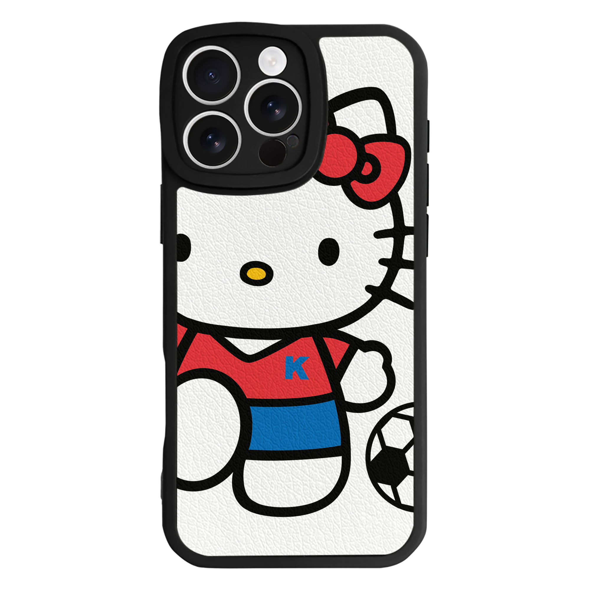（画像用） Hello Kitty ハローキティ 【iPhone 16シリーズ対応】シリコンスマホケース（レザー調） 材質：シリコン